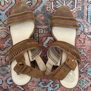 Vince Camuto Brown Suede Jazelle Heeled Sandal